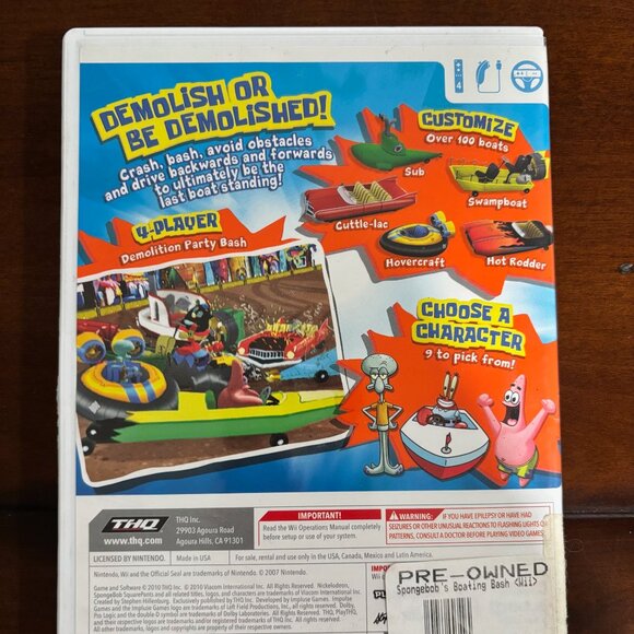 Spongebob Boating Bash - Nintendo Wii - Picture 2 of 3